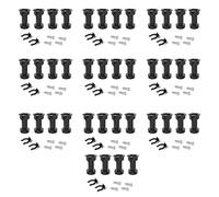 Emuca - Patas regulables para muebles de cocina o baño, pack de 4 pies negros con accesorios de montaje, H 150mm, Lote de 10 juegos