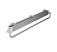 Emuca Perchero colgador extraíble para armario o vestidor 800 mm, acero gris metalizado