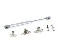 Emuca Pistón a gas para puertas elevables fuerza 8 kg 80 mm con enganches gris, 10 ud