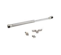 Emuca - Pistón de diámetro 12 Thin con enganches para puertas elevables, 5 kg, Pintado níquel mate, Acero y Plástico, 1 un