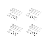 Emuca - Placas de fijación a pared y soportes para estante Jagmet, 230, Pintado blanco, Acero