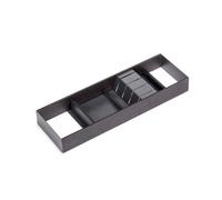 Emuca Portacuchillos Orderbox para cajón, 150x470mm, Acero y Madera, Gris antracita