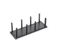 EMUCA - Portaplatos Vertical para cajón,Organizador cajón Cocina 159x468 mm, Gris Antracita, Aluminio y Plástico