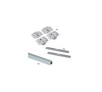 Emuca - Sistema para 2 puertas correderas de madera apoyadas, cierre suave, tableros no incluidos, Acero y aluminio, anodizado