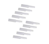 Emuca - Sistema push para puerta de mueble con pistón amortiguador, gris, Set de 10 piezas