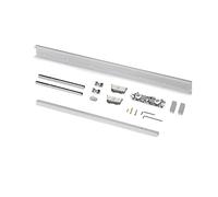 Emuca - Sistema Wall para puertas correderas colgadas de madera con cierre suave, Acero y Aluminio y Plástico