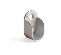 Emuca - Soporte Lateral para Barra de Armario Oval, Niquelado, Set de 10 Piezas