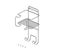 Emuca - Soporte para tabla de planchar, accesorios de planchado y plancha, Acero, Cromado