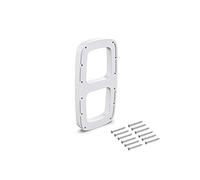 Emuca Suplemento Lateral para Montaje de Colgador abatible, Incluye Tornillos, Blanco, Lote de 2