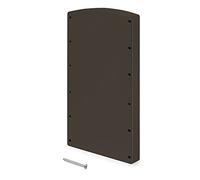 Emuca - Suplemento lateral para montaje de colgador abatible, incluye tornillos, color moka, Lote de 2