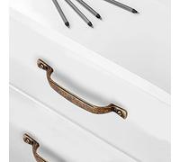 Emuca Tirador para mueble CC 96 mm, zamak, acabado bronce - Set de 20