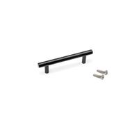 EMUCA - Tirador para Mueble, L136mm, intereje 96mm, Acero, Pintado Negro