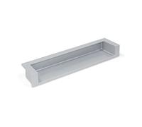 EMUCA - Tirador para mueble Modena, intereje 128 mm, Pintado aluminio, Zamak, 10 un