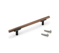 Emuca - Tirador para mueble Riad, intereje 128 mm, L 168mm, Bronce, Aluminio, 5 ud.
