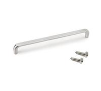 EMUCA - Tirador para mueble Zagreb, intereje 224 mm, Níquel satinado, Zamak, 20 ud, Intereje 224 mm