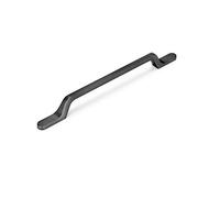 EMUCA - Tirador para muebles, tirador para cajón, Intereje 128mm, L 192mm, Aluminio, Gris oscuro, Set de 25