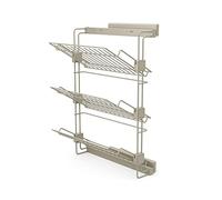 EMUCA - Zapatero Lateral extraíble para armarios y vestidores Hack, Derecha, Pintado Color Piedra Texturizado, Acero