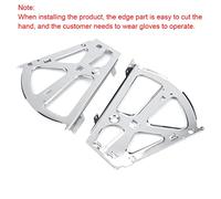 EMUKOEP 2 Piezas de Zapatos de Acero Inoxidable, Cajones, Bisagras de Gabinete, Accesorios de Reemplazo de Turba (2 Niveles)