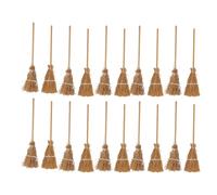 EMUKOEP 20 Piezas de Escobas Mini-witch, Cuerda Blanca, Decoración, Mini-witch de Bricolaje, Escobas de Brujas en Miniatura para Halloween, Fiesta, Aparición en el Escenario