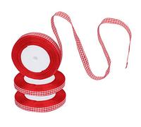 EMUKOEP 3 Piezas de Banda a Cuadros 25 Yardas/rollo de Bricolaje DIY Craftsmanship Christmas Wedding Take Charnage 1 Cm