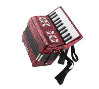 EMUKOEP Acordeón, Instrumento Musical de Piano de 8 Bajos y 22 Teclas para Principiantes, con Paño de Limpieza y Correa, Diseño Ergonómico para Niños Estudiantes