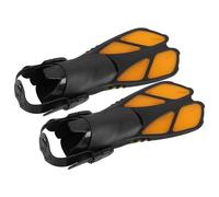 EMUKOEP Aletas de Snorkel Ajustables Aletas de Buceo TPR Suaves para Nadar, Fondo Antideslizante, Drenaje Más Rápido para Buceo en el Mar, Naranja 2 de Natación (SG)