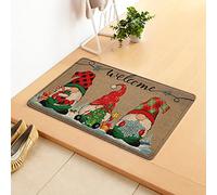 EMUKOEP Alfombra de Bienvenida con Tema Navideño, Diseño único, Limpiador de Zapatos para Puerta, Regalo para Fiesta Familiar, Terciopelo de, 40x60cm