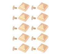 EMUKOEP Bolsos de cuero, zapatos, ropa, remaches de encaje, kits de reparación de pirámides punk de aleación de zinc Lo mejor para la decoración de proyectos de cuero (oro)