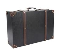 EMUKOEP Caja de Almacenamiento Decorativa Vintage, Decoración de Maleta de Equipaje Retro, Baúl Antiguo con Estilo Vintage, para Almacenamiento Elegante en Sala de Estar o Dormitorio (Negro)