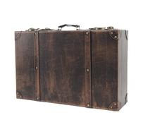 EMUKOEP Caja de Almacenamiento Decorativa Vintage, Decoración de Maleta de Equipaje Retro, Baúl Antiguo con Estilo Vintage, para Almacenamiento Elegante en Sala de Estar o Dormitorio (Marrón)