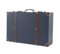 EMUKOEP Caja de Almacenamiento Decorativa Vintage, Decoración de Maleta de Equipaje Retro, Baúl Antiguo con Estilo Vintage, para Almacenamiento Elegante en Sala de Estar o Dormitorio (Azul)