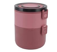 EMUKOEP Caja Hermética Apilable de de la 1600ml para la Preservación Plástica del Calor de la Categoría Alimenticia de los Adultos (Rojo de Asia occidental)
