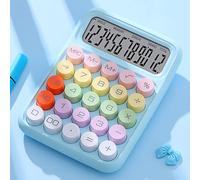 EMUKOEP Calculadora Colorida Teclado Mecánico Diseño Detallado Eficiente para Oficina en Casa Resistente a Derrames (Azul Cielo)