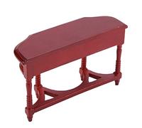 EMUKOEP Casa de Muñecas de Madera en Miniatura, Mesa Media Redonda para Escala 1:12, Encantador Escritorio de Casa de Muñecas con Cajón, Gran Decoración de Sala de Estar de de para Niños, Material de