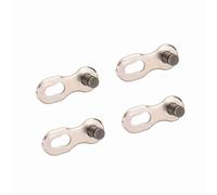 EMUKOEP Conector Mágico Duradero para Junta de Cadena de Bicicleta para Reparación Rápida sin Herramientas, 2 Pares de Oro (Plata)