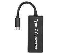 EMUKOEP Convertidor Tipo C para 1/2, Carga Rápida de 65 W (Negra) | Compatible con MacBook, consolas de juegos, dispositivos USB C, protección PTC, material ABS