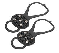 EMUKOEP Crampones para Escalar en la Nieve, Picos Duraderos de 5 Dientes para Montañismo y Senderismo, Zapatos Antideslizantes de Silicona para Tallas 36-49
