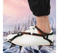 EMUKOEP Cubierta Duradera para Zapatos de Hielo con Garras de 12 Dientes para Calzado Deportivo Al Aire Escalada en Nieve