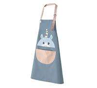 EMUKOEP Delantal de Cocina Impermeable de Dibujos Animados con Bolsillo Grande y Bolsillo para Limpiar a Mano para Uso Doméstico (Limpiador de manos cuello halter impermeable #13)
