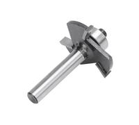 EMUKOEP Fresa en forma de T, 3 dientes, fresa ranurada con rodamiento de bolas, vástago de 1/4 pulgadas para madera contrachapada, altura de corte 5/32, adecuada para trabajar la madera, fresado de
