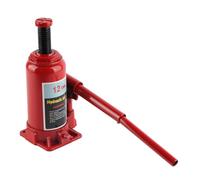 EMUKOEP Gato Hidráulico de Botella de 12T de Alta Resistencia con Base | Placa de acero gruesa, Parte antideslizante ranurada, de elevación de 195-370 mm, Versátil para automoción y construcción.