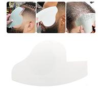 EMUKOEP Herramienta de Peinado de PVC para Mejorar la Línea del Cabello para una Apariencia Perfecta, Ideal para Dar Forma a la Barba en Línea de Peluquero, Blanco 18x11x0,7 Cm