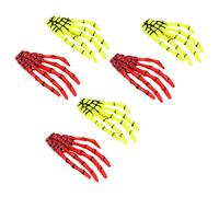 EMUKOEP Horquilla para el pelo de Halloween con diseño de calavera y hueso de demonio, horquillas fluorescentes, horquillas para el pelo, horquillas de hueso zombi, esqueleto, hueso de terror