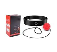 EMUKOEP Juego de Entrenamiento con Balón de Boxeo, Cuenta con Diadema para un Ajuste Seguro, Ideal para Entrenamiento de Reflejos y Ejercicios de Boxeo. Aumente su Velocidad y Agilidad (Roja)