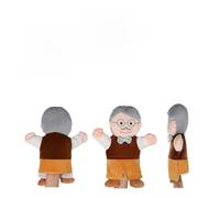 EMUKOEP Juego de Marionetas de Mano de 6 uds., 11,8 Pulgadas, Ideales para Miembros de la Familia, Marionetas para Contar Historias para Niños y Adultos (Abuelo + Abuela + Papá + Mamá + Hijo + Hija)