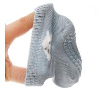 EMUKOEP Juego de rodilleras antideslizantes para gatear y calcetines antideslizantes para bebé, algodón suave, evita puntos deslizantes, rodilleras para gatear (S 0-12 meses)