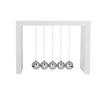 EMUKOEP Juguete de Bola de Péndulo de Física de Escritorio para Decoración de Oficina en el Hogar, Exquisito Marco de Plástico con Bola de Metal Resistente, Juguete Educativo para Niños y Adultos,