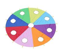 EMUKOEP Juguete de Juego de Topo con Paracaídas para Niños, Palo Inflable de 9 Agujeros Que Promueve la Cooperación, Uso Duradero para Actividades en el Patio de Juegos Al Aire