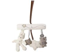EMUKOEP Juguete Musical Inofensivo de Algodón PP para Colgar, Estrella de Conejo, para Cochecito de bebé, Luz de 21cm (como se Muestra)