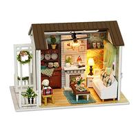 EMUKOEP Kit Hecho a Mano Delicado en Miniatura para Casa de Muñecas DIY, Ideal para Decoración del Hogar/Oficina, Material de Madera Seguro (Buenos Tiempos)